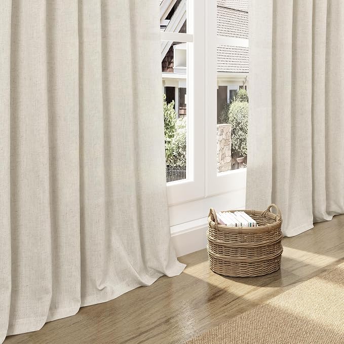Nanspring Vanilla Linen Curtains - Image 5