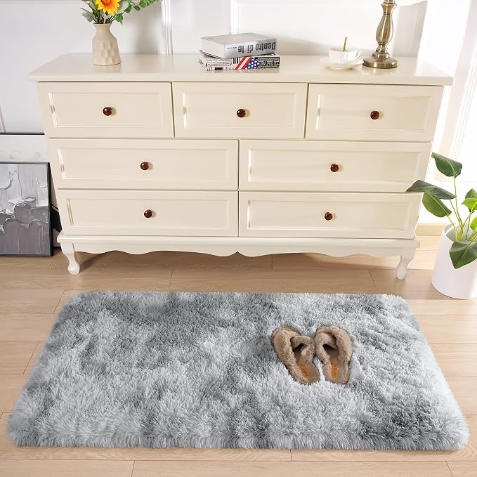 Chicrug Soft Runner Rugs for Bedroom Living Room Plush Fluffy Rug 2x4 Feet - Image 4