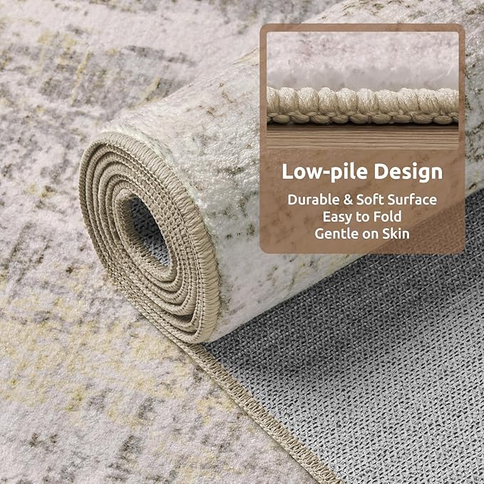2 x 3 Small Area Rug Indoor Entryway Rug Machine Washable Non Slip Low Pile - Image 4