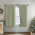 Light Sage Green Short Blackout Curtains by Pitalk