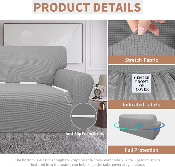 Easy-Going 100% Waterproof Couch Cover, Dual Waterproof Sofa Cover, Stretch - Image 5