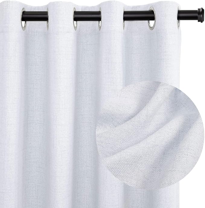100% Blackout Shield Linen Blackout Curtains by 100BlackoutShield
