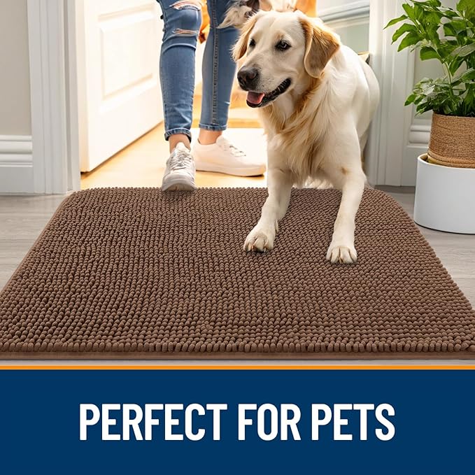 OLANLY Dog Door Mat for Muddy Paws 47x17, Absorbs Moisture and Dirt, Absorbent - Image 6
