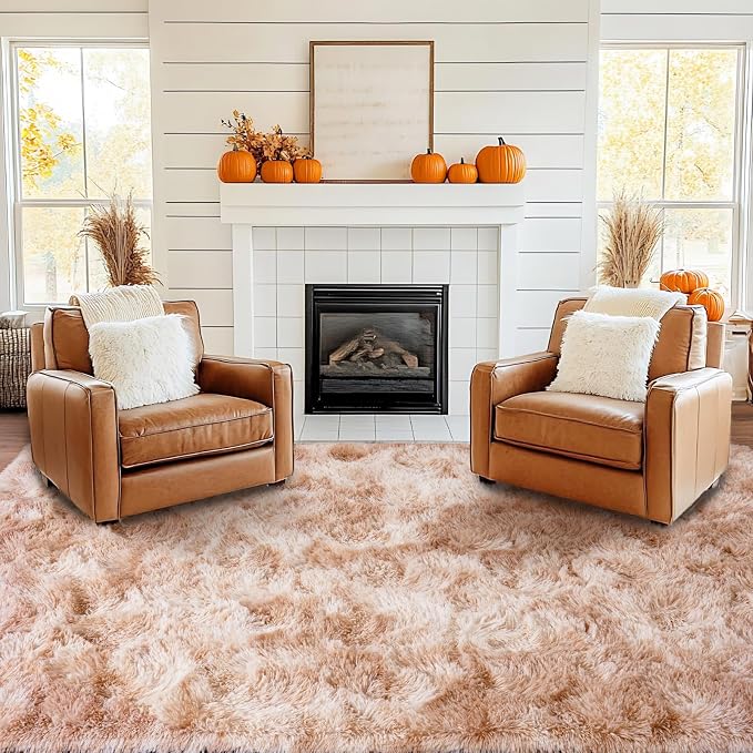 Pionblank 8x10 Rug for Living Room, Fuzzy Plush Large Area Rug, Fluffy Modern - Image 4