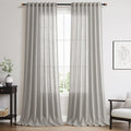 Nanspring Light Gray Linen Curtains by Nanspring