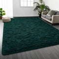 Deerhoo Soft Deep Green Area Rug Shaggy Rugs Fluffy Carpets by Deerhoo