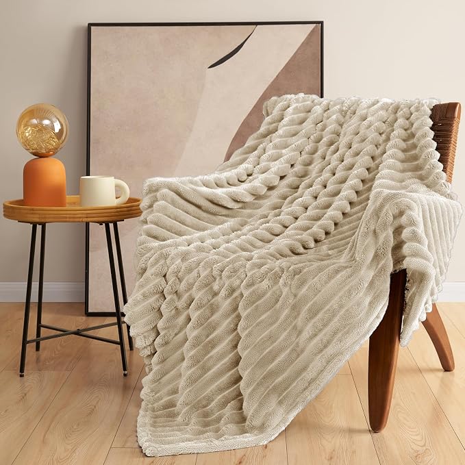 HIMEET Linen Ribbed Queen Size Blanket - Image 9