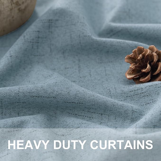 Light Blue Blackout Curtains 96 Inches Long - Image 3