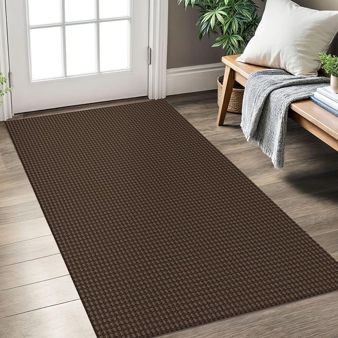 KOZYFLY Rugs for Entryway 3x5 ft Washable Area Rug Non Slip Rubber Backed Entry by KOZYFLY
