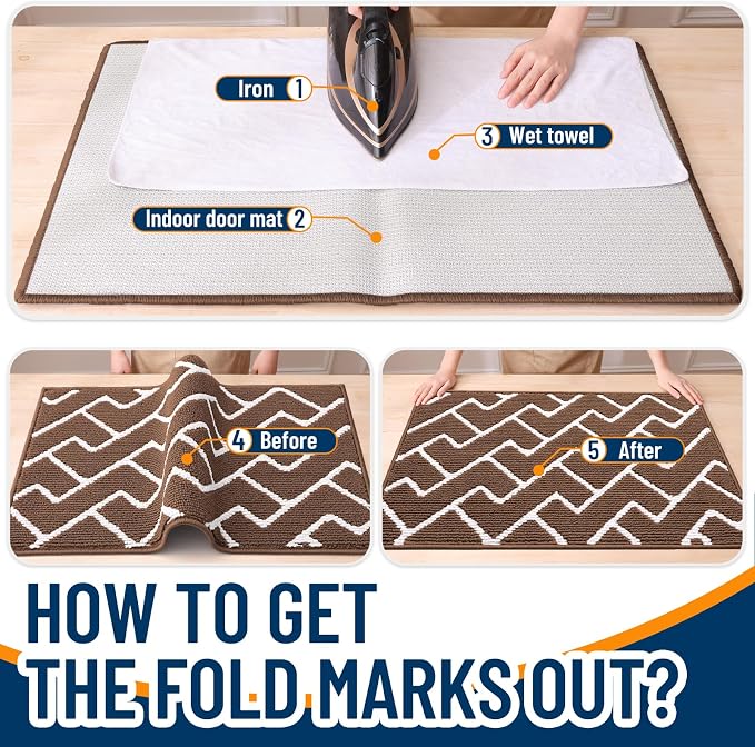 OLANLY Front Door Mat, Non-Slip Rubber Backing, Dirt Resistant and Absorbent - Image 7