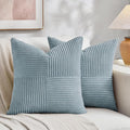 Fancy Homi Set of 2 Light Blue Samll Decorative Throw Pillow Covers 12x12 Inch by Fancy+Homi