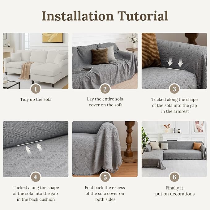 HOMERILLA Sectional Couch Covers - Image 6