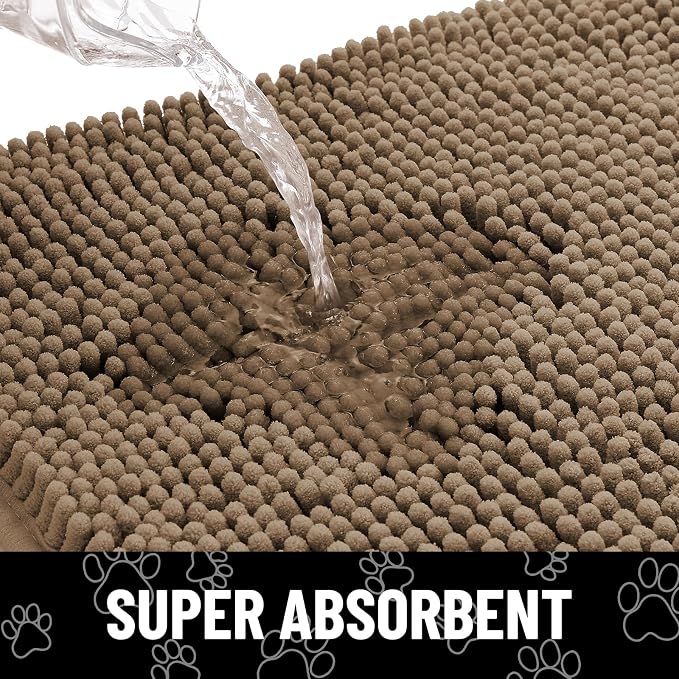 Smiry Dog Door Mat for Muddy Paws, Absorbent Dirt Trapper Non Slip Quick Dry - Image 5