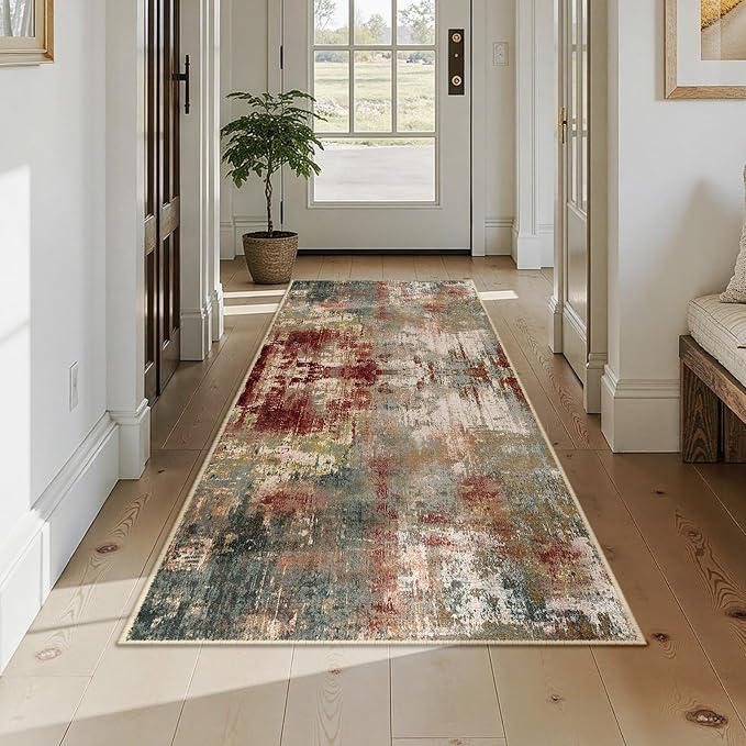 Washable Area Rugs 3x7 Non-Slip Modern Abstract Soft - Image 8