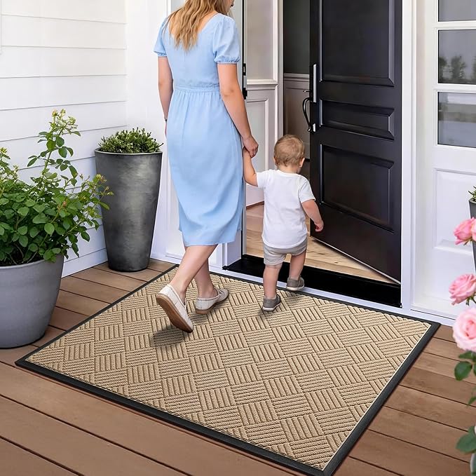 Front Door Mat, Heavy Duty Waterproof Doormat 61.5"x36", Stain Fade Resistant - Image 9