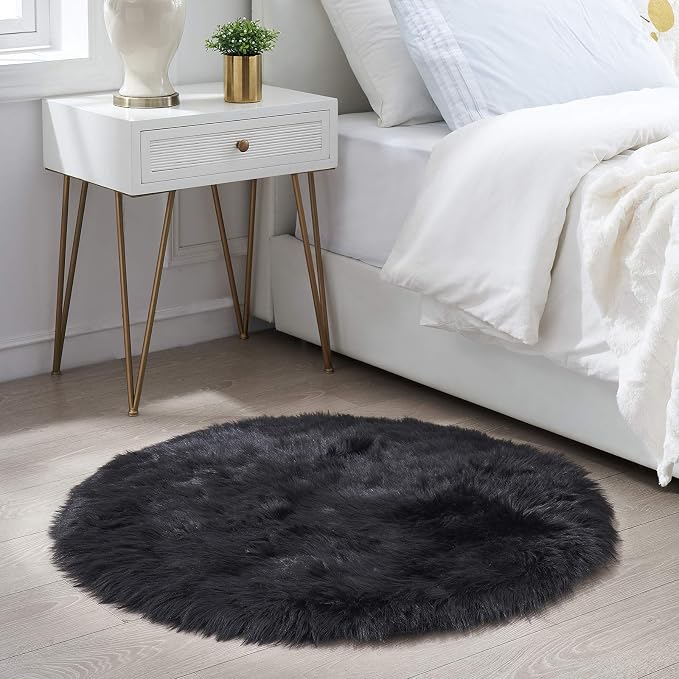 Ciicool Round Fur Fluffy Area Rug - Image 2