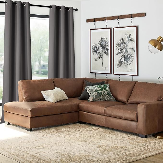 NICETOWN Blackout Grey Window Treatments 84 inch Long, Grommet Top Room - Image 2