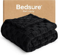 Bedsure GentleSoft Black Throw Blanket by BEDSURE