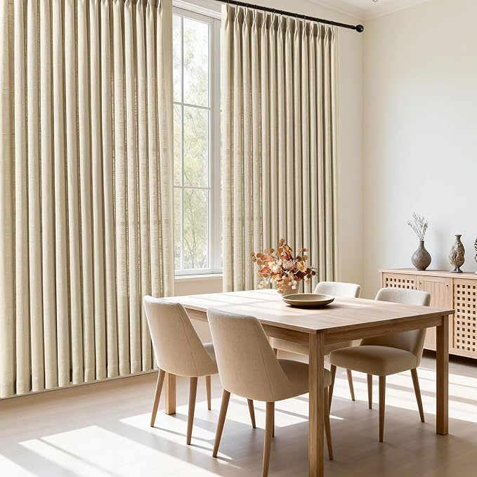 Extra Wide Pinch Pleated Linen Curtains - Image 8
