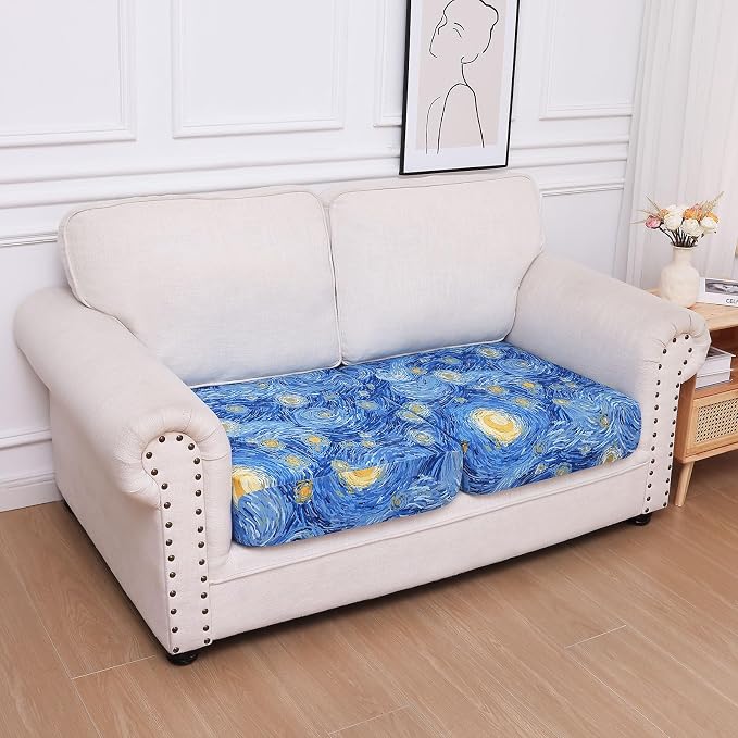 hyha Printed Couch Cushion Covers, Floral Sofa Covers Washable - Image 5
