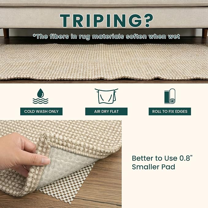 KOZYFLY 6x9 Dining Room Rugs, Washable Area Rug - Image 7