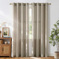 NICETOWN Cocoa Cream Linen Curtains by NICETOWN