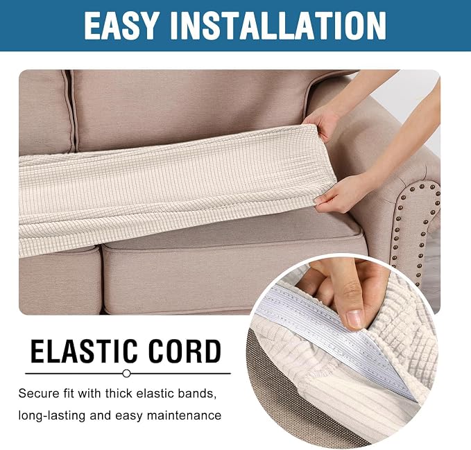 H.VERSAILTEX Super Stretch Individual Seat Cushion Covers - Image 5