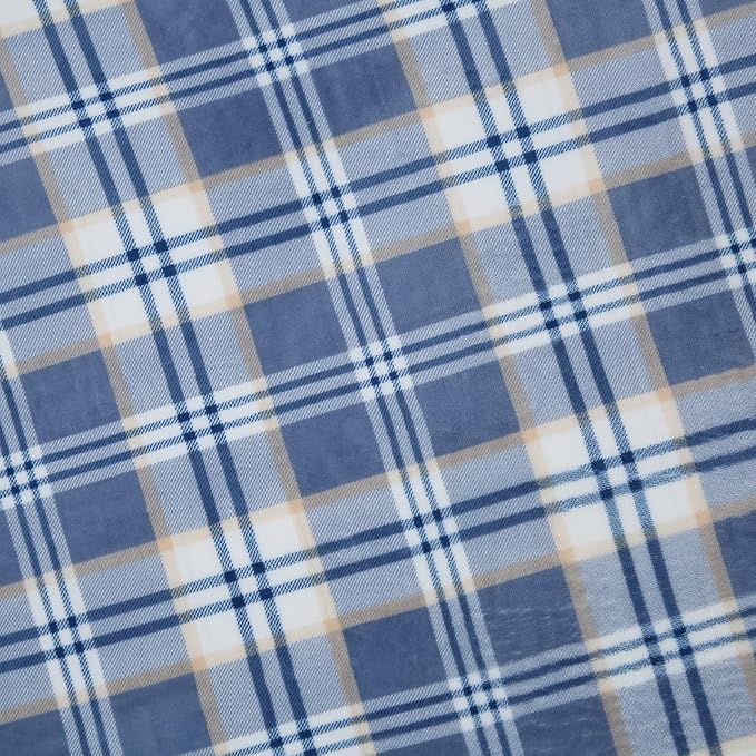PU MEI Sherpa Blanket Queen Plaid Thick Bed Blanket, 80”*90” Super Soft Flannel - Image 6