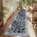 Yamaziot Washable Runner Rug 2x10 – Non Slip Boho Floral Hallway Runner Rug by Yamaziot