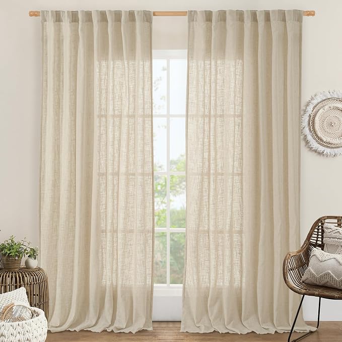 LAMIT Extra Wide Linen Curtains by LAMIT