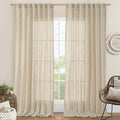 LAMIT 95 Inch Long Linen Curtains by LAMIT