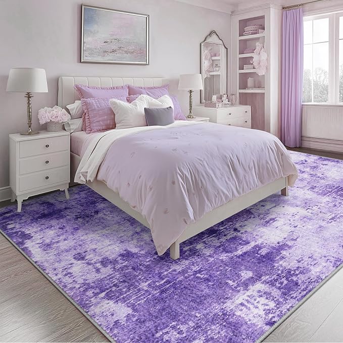 Washable Area Rugs 5'x7' Non-Slip Modern Abstract Soft - Image 2