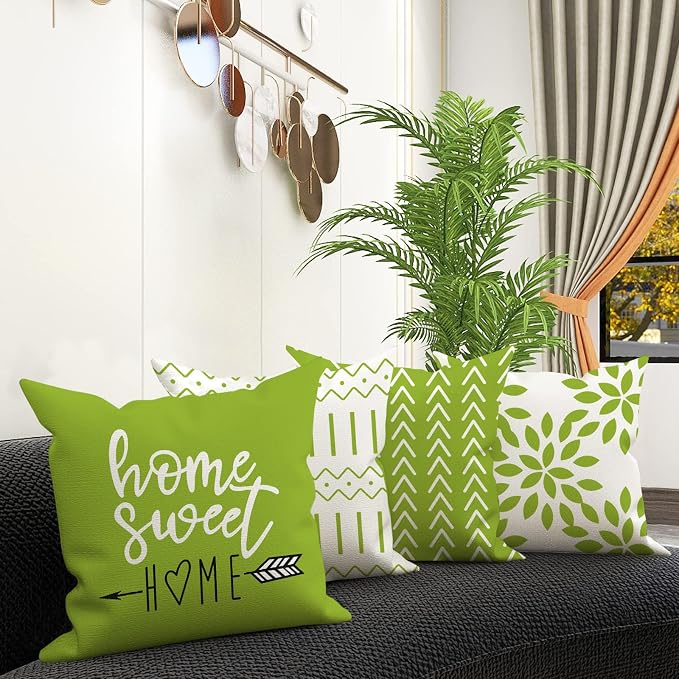 YCOLL Pillow Covers 16x16 Set of 4, Modern Sofa Throw Pillow Cover, Decorative - Image 2