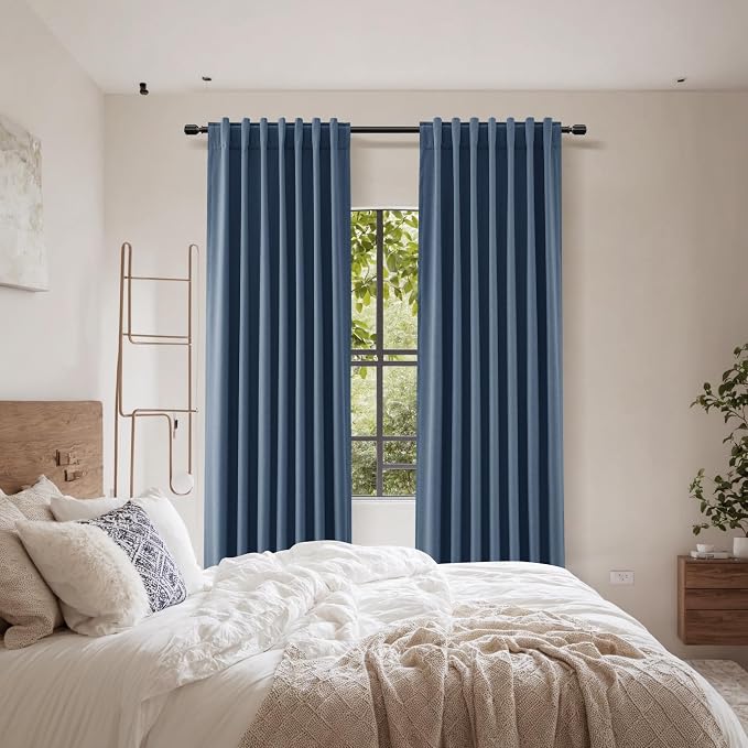 Guken 100% Blackout Curtains 108 Inch Length 2 Panels Set - Image 8