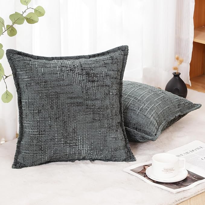 HPUK Fall Chenille Soft Throw Pillow Covers 18x18 Set of 2, Accent Cushion - Image 3