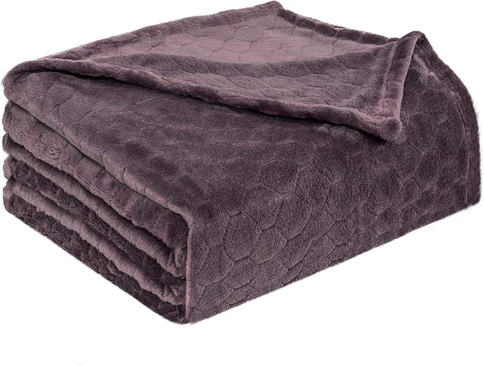 TOONOW Fleece Blanket Textured Fuzzy Plush Throw Blanket Twin Size 60" x 80" - Image 7