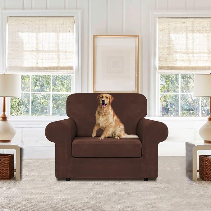 WEERRW Velvet Stretch Chair Sofa Slipcover - Image 2