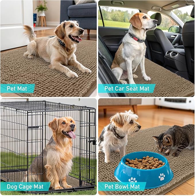 OLANLY Dog Door Mat for Muddy Paws 47x32, Absorbs Moisture and Dirt, Absorbent - Image 7
