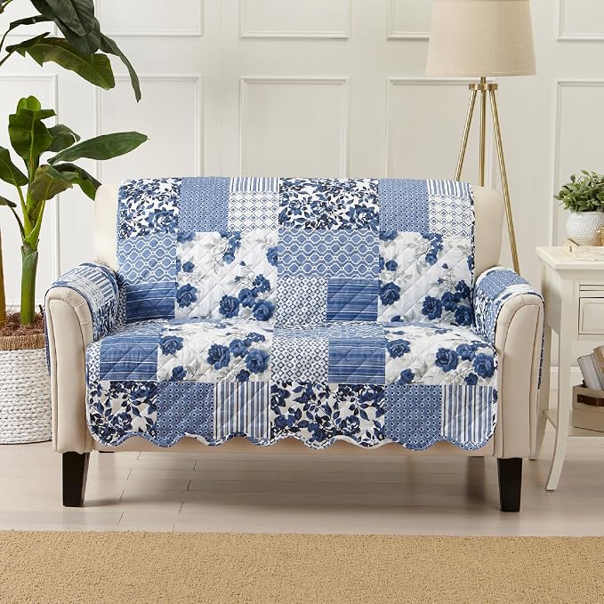 Great Bay Home Reversible Patchwork Loveseat Cover by GreatBayHome