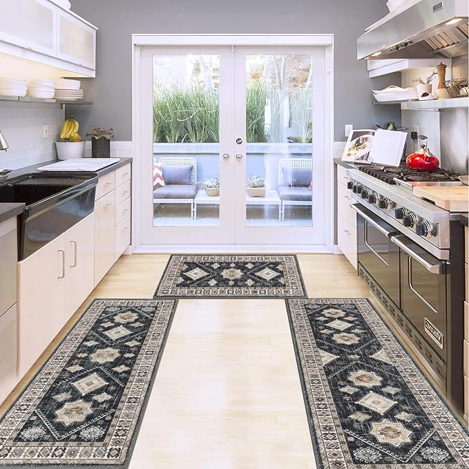 HEBE Boho Kitchen Rug Sets 3 Piece - Image 9