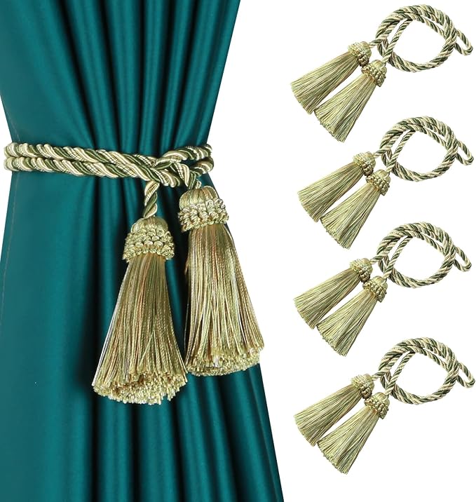 Fenghuangwu Curtain Tiebacks Handmade Decorative Curtain Holdbacks Rope by fenghuangwu