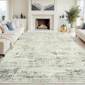 8x10 Area Rugs for Living Room Washable Rug: Anti-Skid Abstract Modern Living by Crority