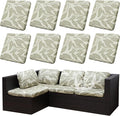 8Pcs Outdoor Cushion Covers, Patio Cushion Covers, Stretch Elastic Slipcovers by dreahoteztil