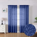 Lecloud Leia Dusty Blue Sheer Curtains 72 Inch Length 2 Panels, Airy & by Lecloud