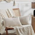 Fancy Homi 2 Packs Neutral Taupe Lumbar Decorative Throw Pillow Covers 12x20 by Fancy+Homi