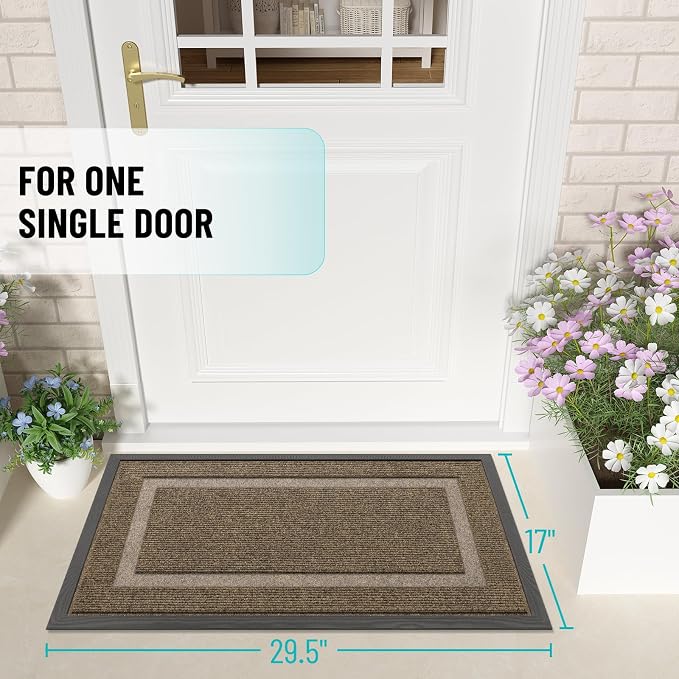 OLANLY Front Door Mat Indoor Outdoor Entrance, Waterproof All-Season, - Image 2