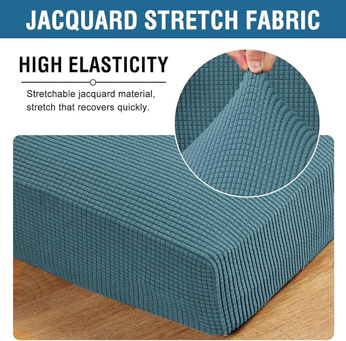 H.VERSAILTEX Super Stretch Individual Seat Cushion Covers Sofa Covers Couch - Image 4