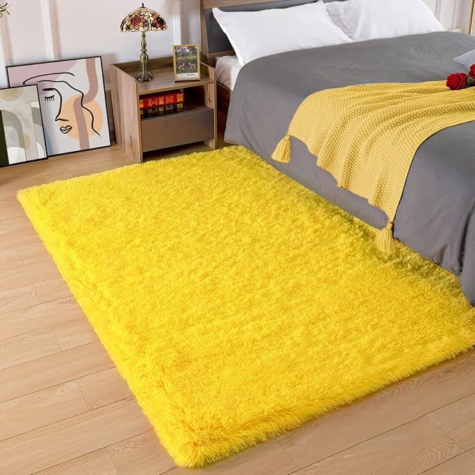 Amearea Premium Soft Fluffy Rug Modern Shag Carpet, 9x12 Feet, Fuzzy Shaggy Rugs - Image 5