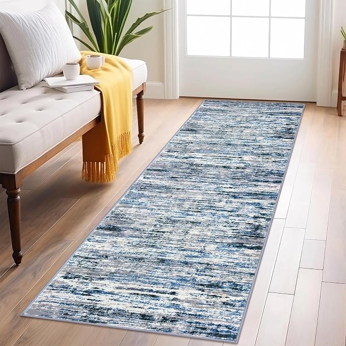 Lansny Modern Abstract Runner Rug 2x6 by lansny