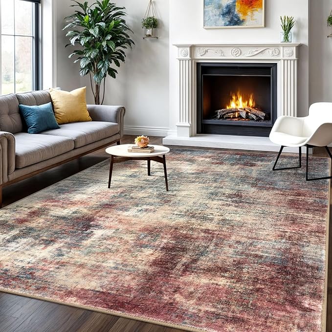 IOHOUZE Abstract Area Rugs 6x9 Ft Washable Rugs by iOhouze